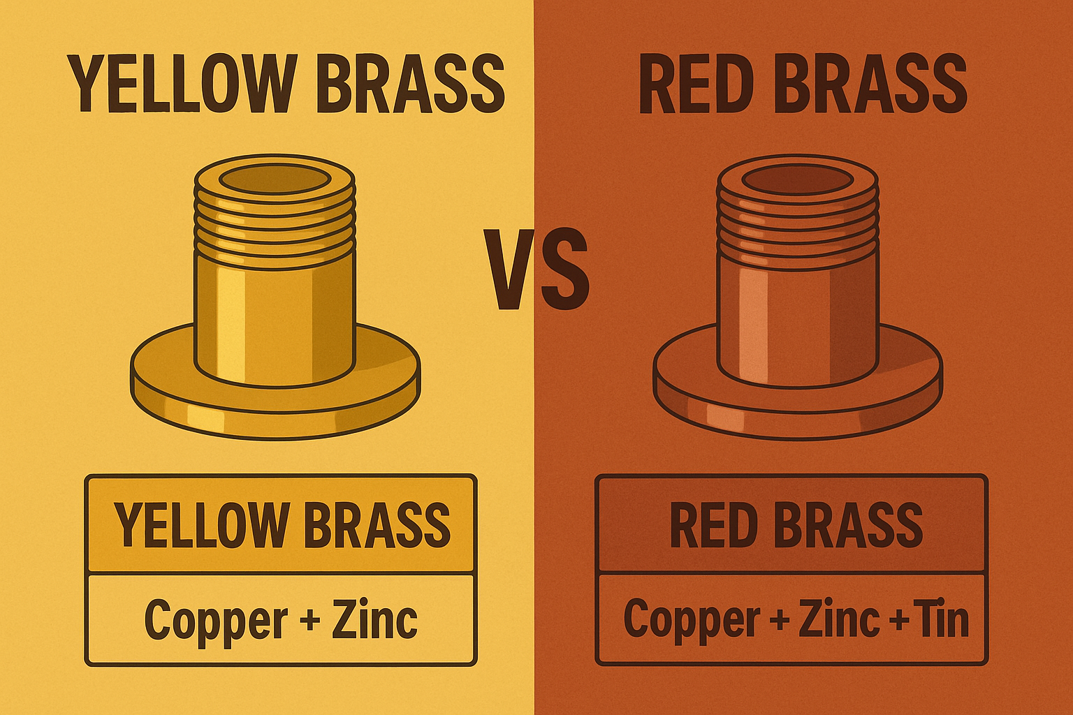 yellow brass vs red brass