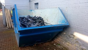 Industrial scrap metal skip bin